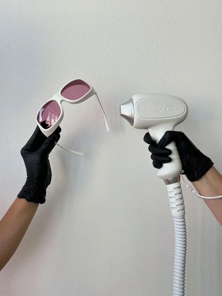 ESTHETICIAN laser hair removal machine at Muskat Beauty Space